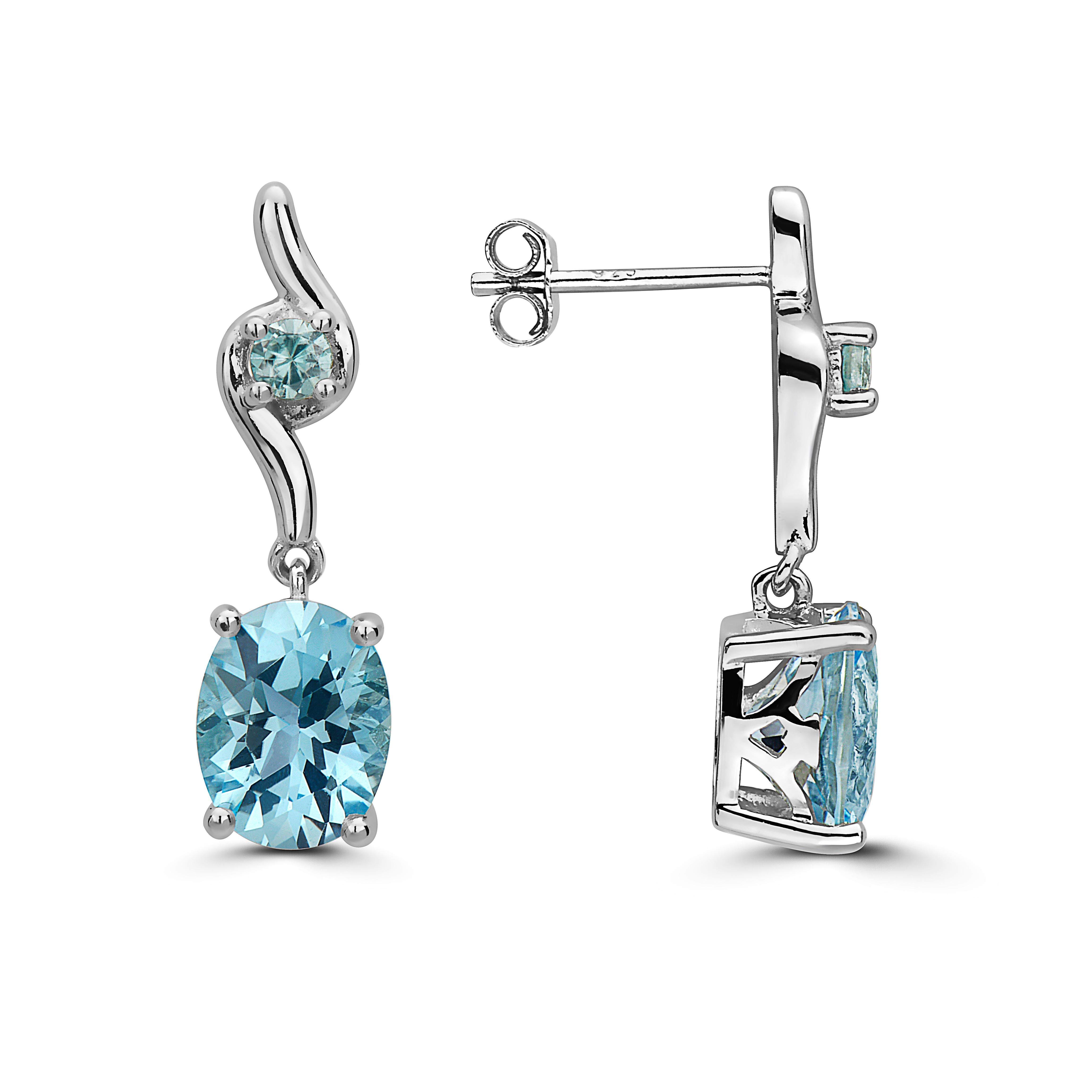 levian blue topaz earrings