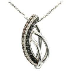 Levian Black Diamond Pendant In 14K White Gold