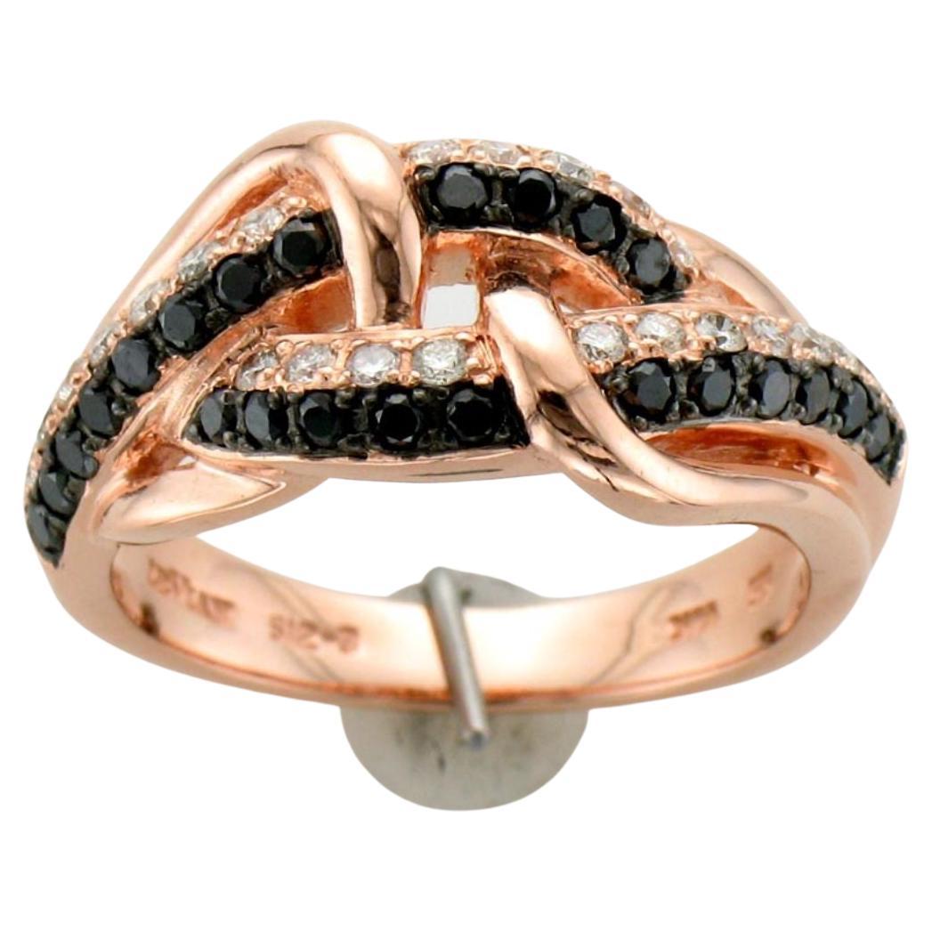 Le Vian Black Diamond Ring in 14K Rose Gold For Sale