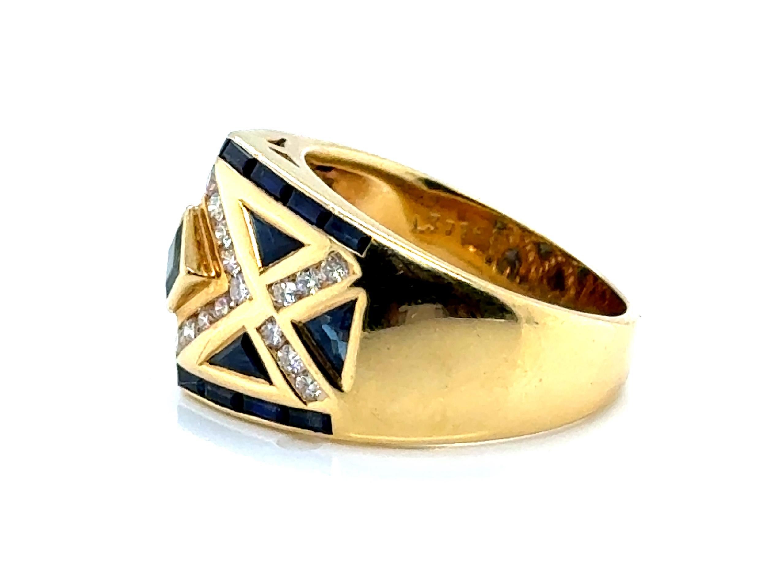 Levian Blauer Saphir Diamant Cocktail Statement-Ring 2,28 Karat 18K Designer im Zustand „Hervorragend“ in Dearborn, MI