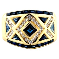 Levian Blauer Saphir Diamant Cocktail Statement-Ring 2,28 Karat 18K Designer