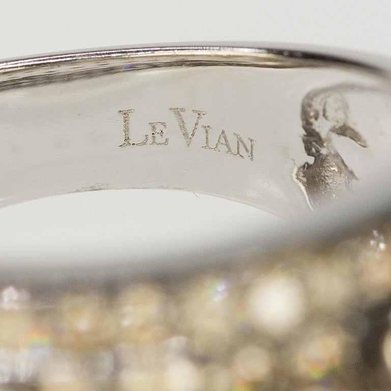 LeVian Chocolate and White Diamond Gold Ring For Sale 2