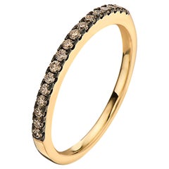 LeVian Chocolatier Band Ring 1/4 Cts Chocolate Diamonds Set in 14K Yellow Gold