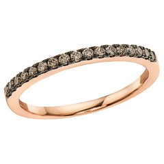 Levian Chocolatier Stackable Band Ring 1 4 Ct Chocolate Diamond in 14K Rose Gold