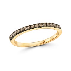 Levian Chocolatier: 14 Karat Roségold stapelbarer Ring mit 1 4 Karat schokoladenfarbenem Diamant