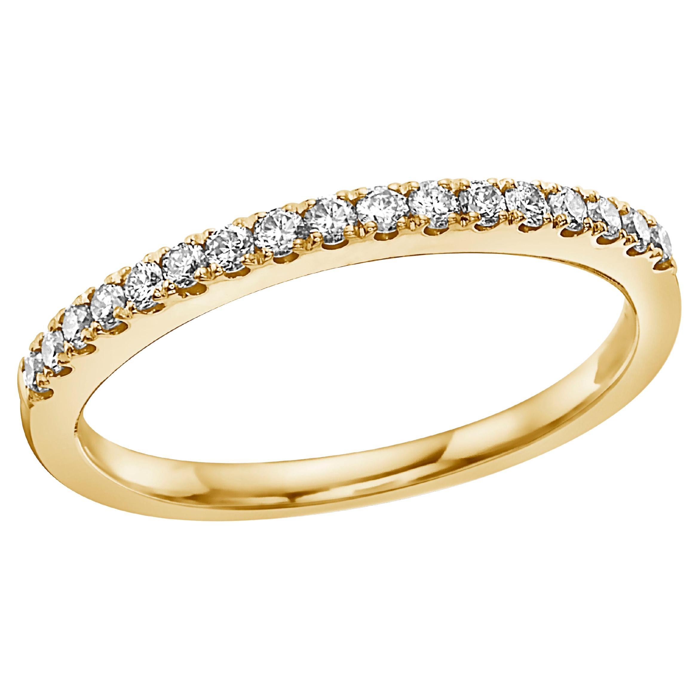 LeVian Creme Brulee Band Ring 1/4 Cts Nude Diamonds Set in 14k Yellow Gold