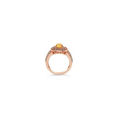 LeVian Creme Brulee Ring Opal Nude Diamonds 14K Strawberry Gold