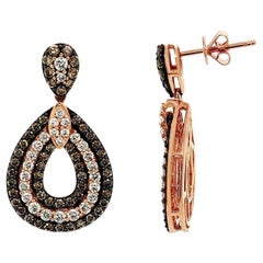 Le Vian Earrings Chocolate Diamonds Vanilla Diamonds 14K Rose Gold