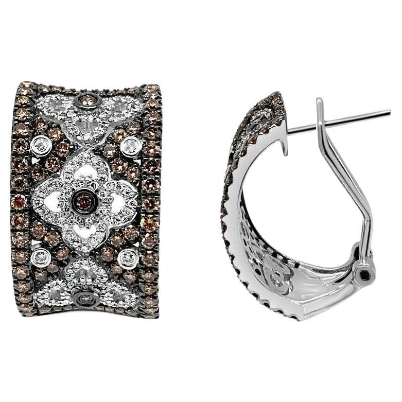 LeVian Chocolatier Earrings Chocolate Diamonds 14K Strawberry Gold For