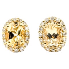 Orecchini LeVian con Topazio Imperial e Diamanti in Oro Giallo 14k