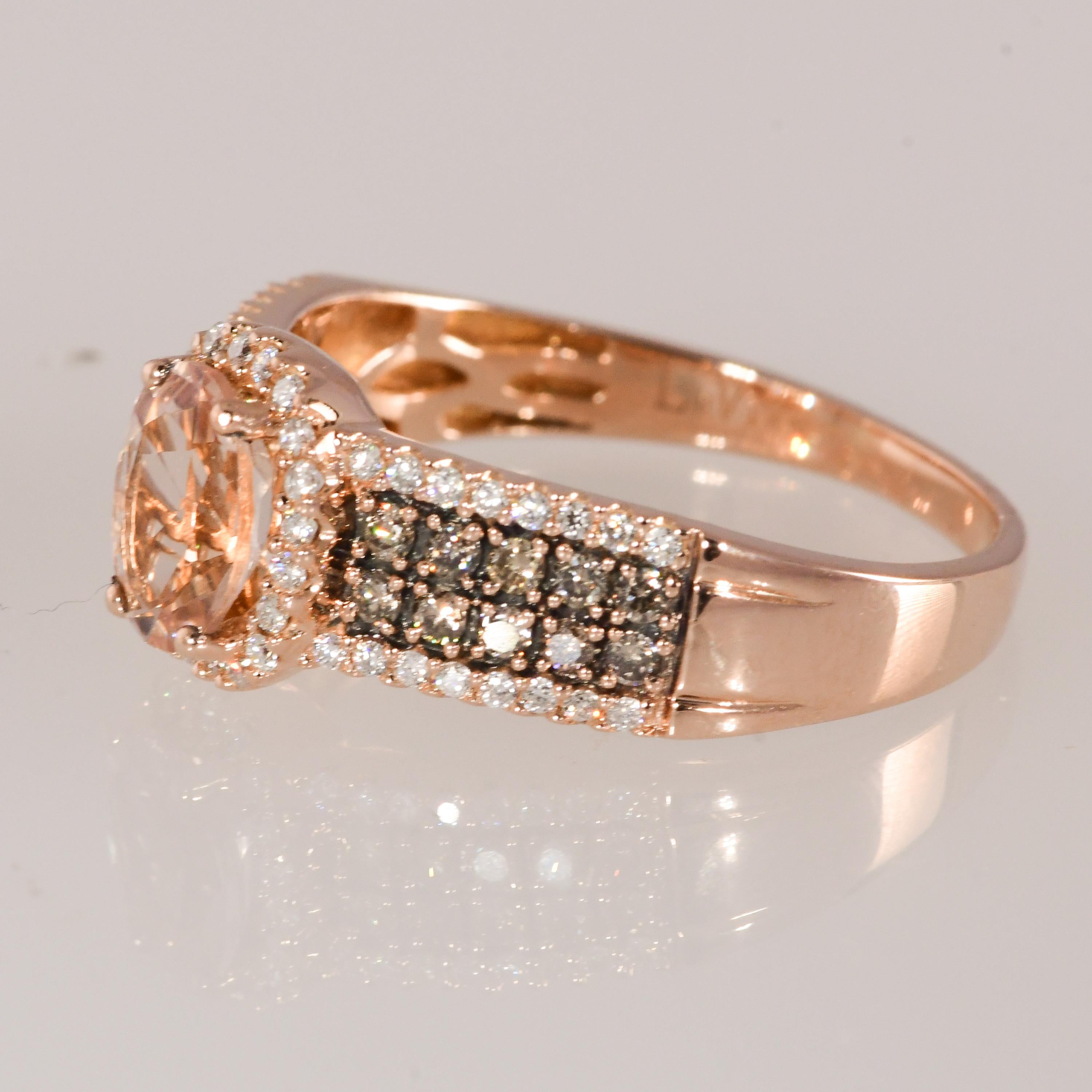 rose gold chocolate diamond ring