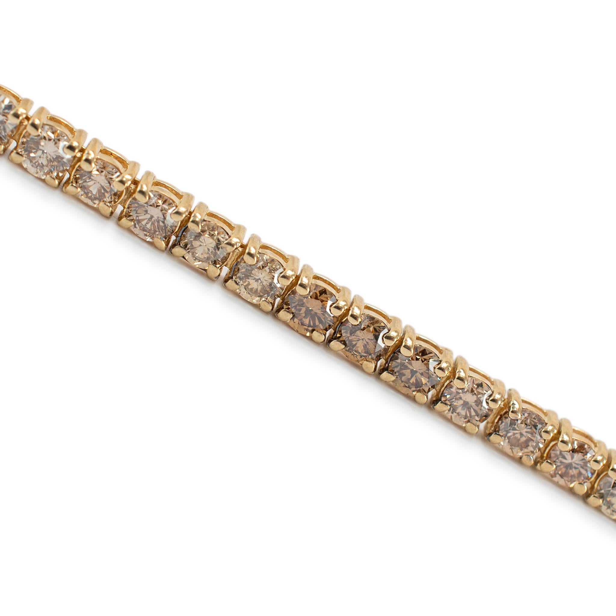 De las mujeres Levian Ombre 14K Oro Amarillo 2.00ct Diamante Chocolate Bolo Pulsera Tenis en venta