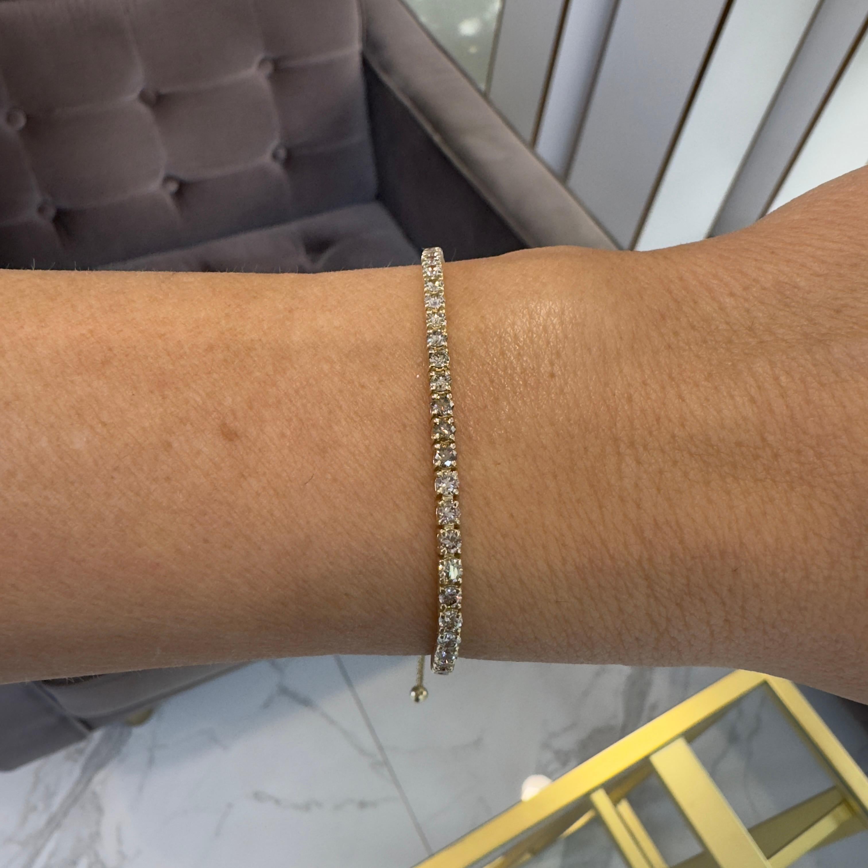 Levian Ombre 14K Oro Amarillo 2.00ct Diamante Chocolate Bolo Pulsera Tenis en venta 2