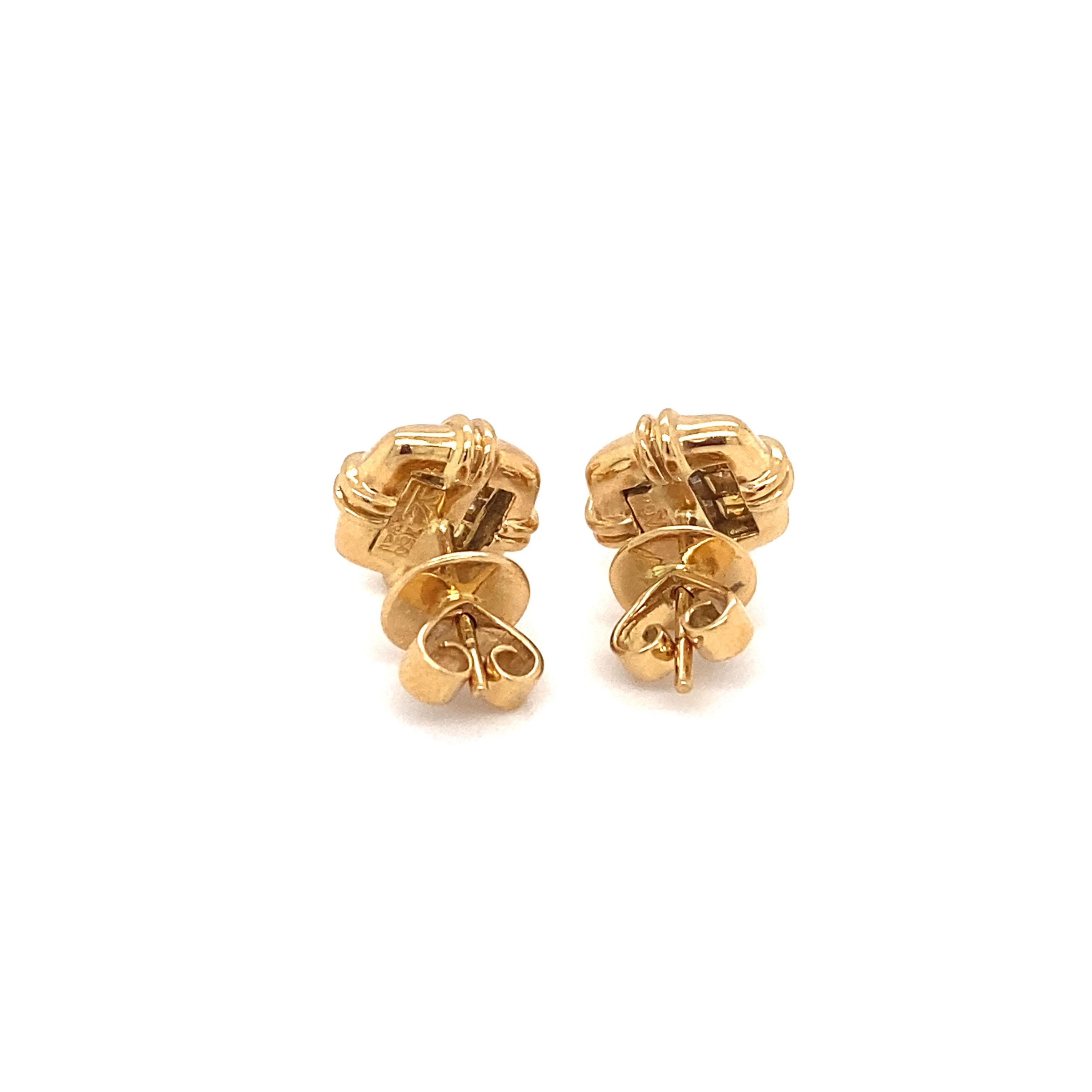Paar Ohrringe aus 18 Karat Gelbgold mit Diamanten von LeVian im Angebot 1