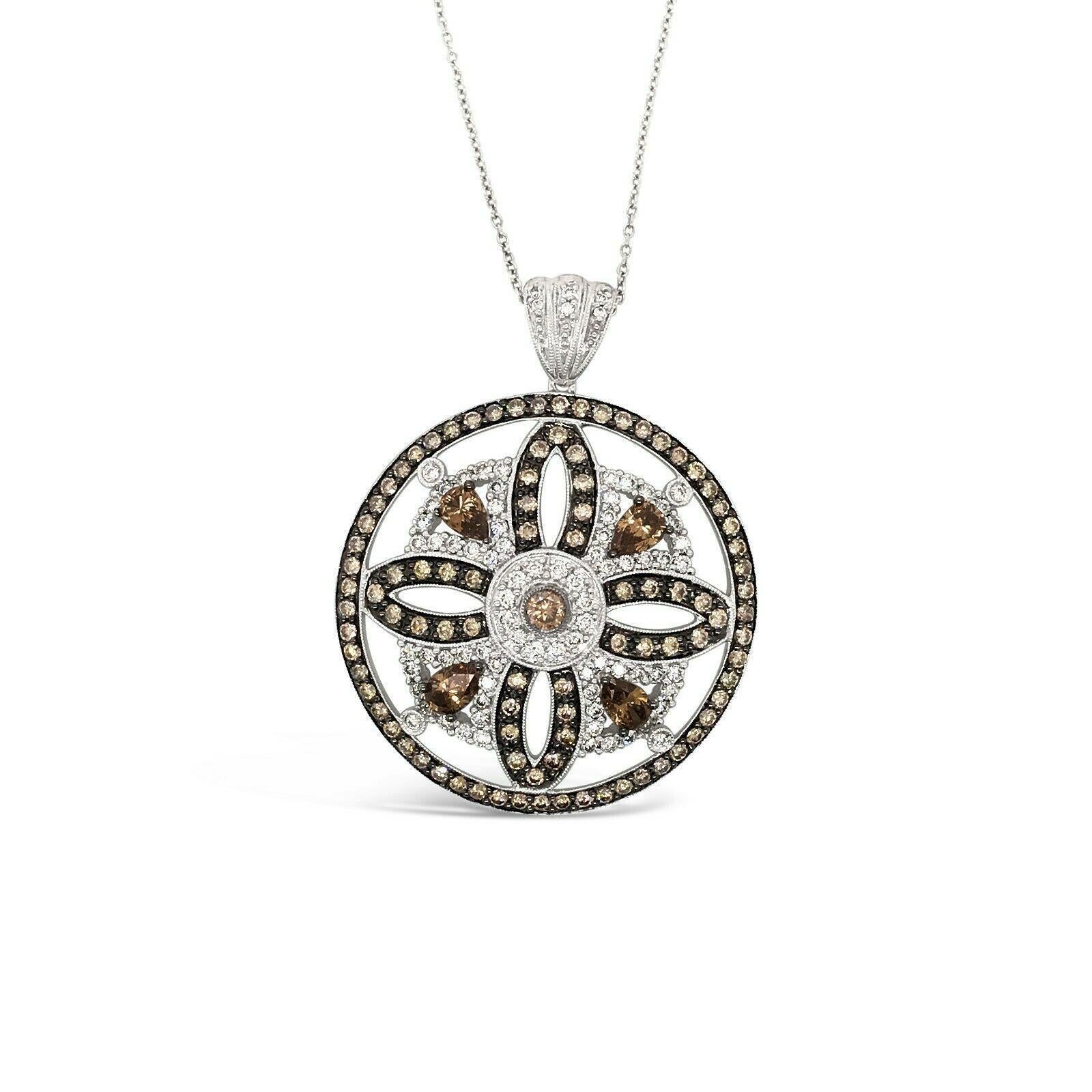 LeVian Anhänger Chocolate Diamonds® , Vanilla Diamonds®  gefasst in 14K Vanille Gold