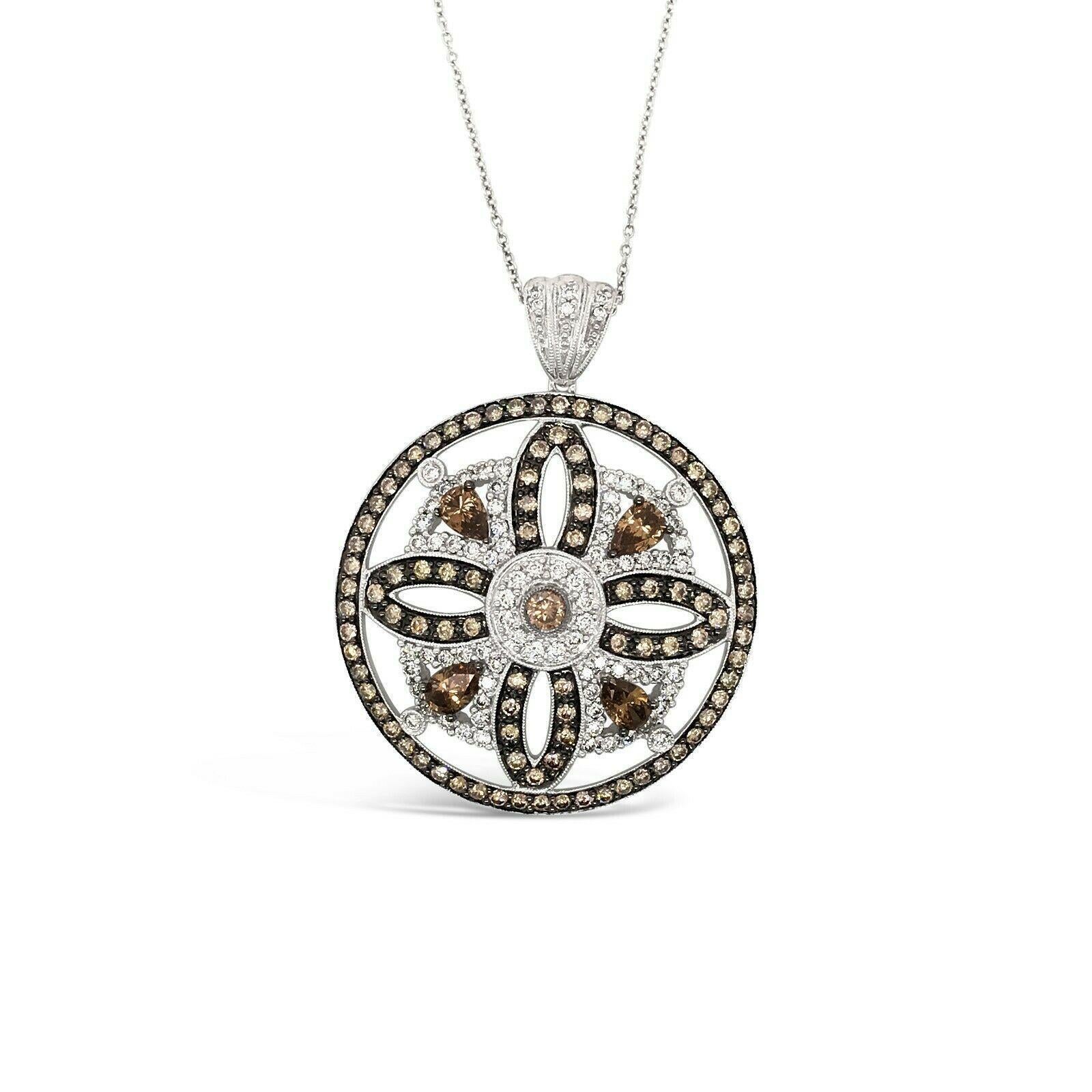 LeVian Pendant Chocolate Diamonds® , Vanilla Diamonds®  set in 14K Vanilla Gold