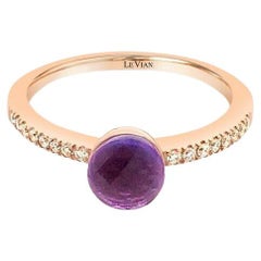 LeVian Ring Amethyst Vanilla Diamonds 14K Rose Gold