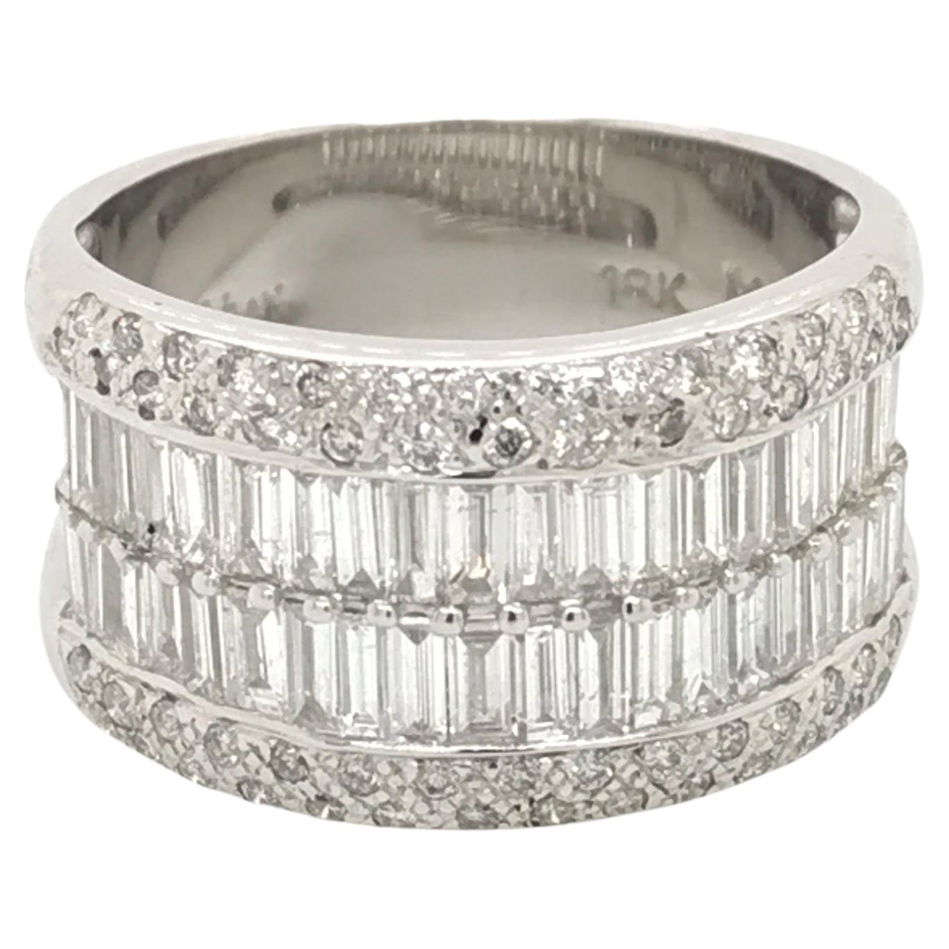 Levian Ring Band White Diamonds in 18K White Gold 1 1 2Cts