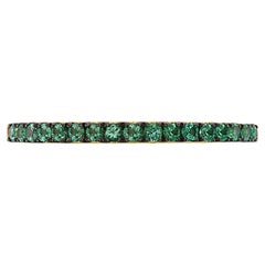 Le Vian Ring Featuring 1/5 Cts Natural Emeralds Band Set in 14K Yellow Gold