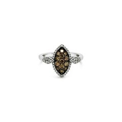Le Vian Ring Featuring Chocolate Diamonds Vanilla Diamonds Set in 14K White Gold