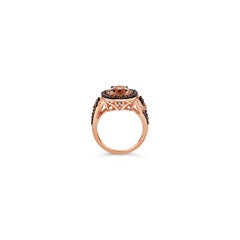 LeVian Ring Morganite Chocolate Diamonds Vanilla Diamonds 14 Karat Gold