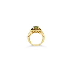 Le Vian Ring Peridot Tsavorite Vanilla Diamonds 14 Karat Green Gold