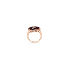 LeVian Ring Ruby Vanilla Diamonds 14K Strawberry Gold