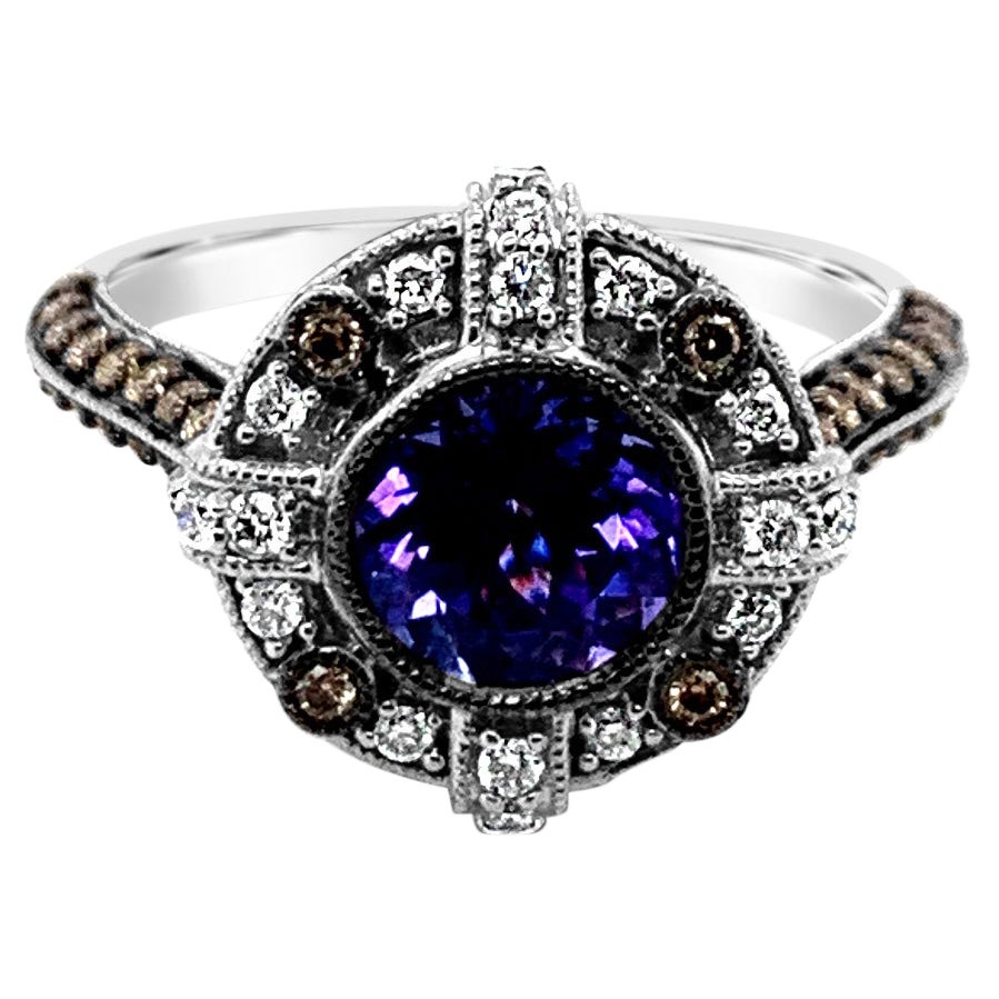 Anillo LeVian Tanzanita Chocolate Diamantes Vainilla Diamantes 14K Oro Vainilla