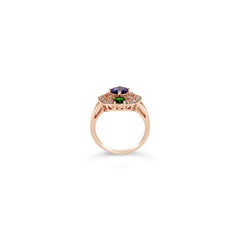 Le Vian Ring Tanzanite Pistachio Diopside Vanilla Diamonds 14K Rose Gold