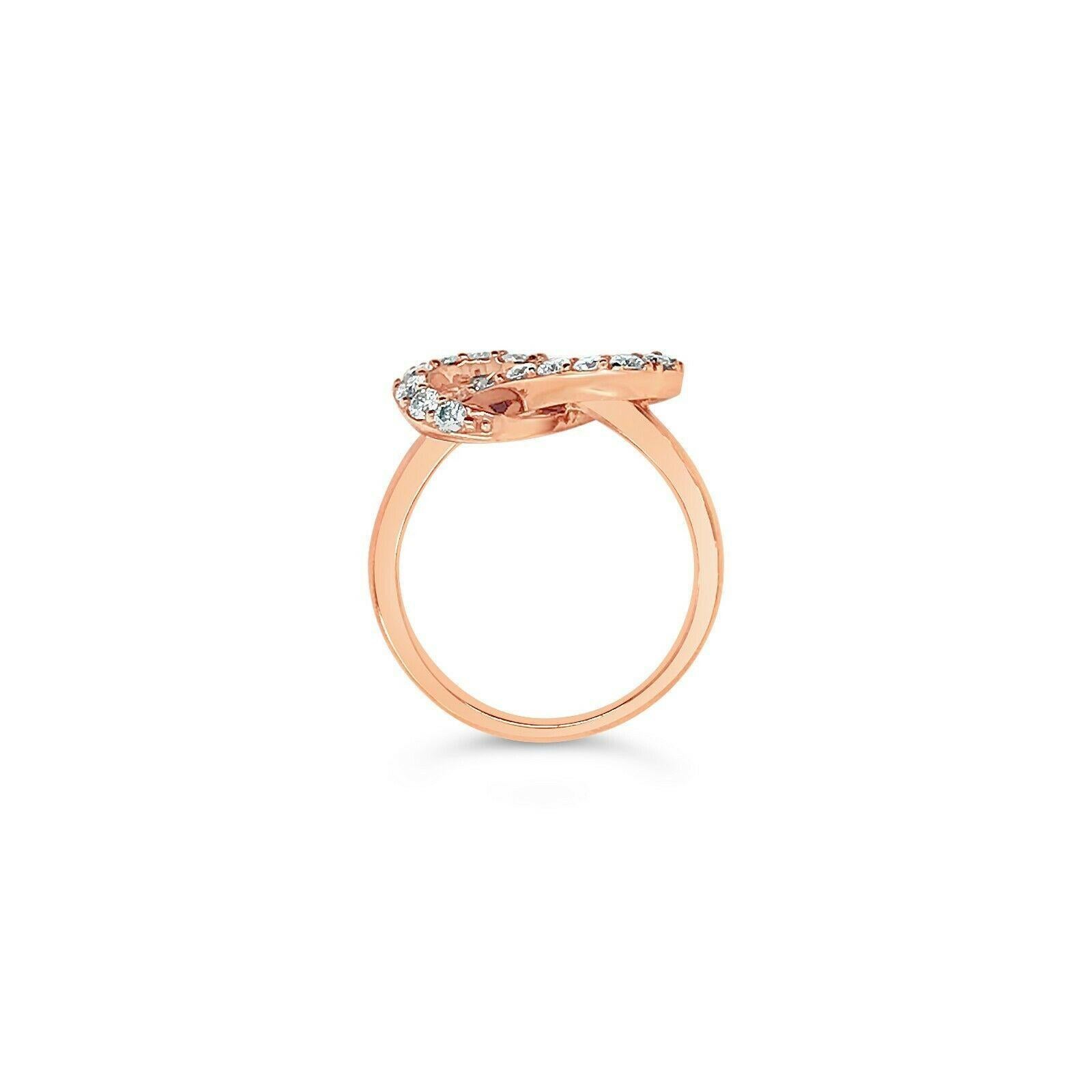 LeVian Ring Vanilla Diamonds 14K Rose Gold In New Condition For Sale In Great Neck, NY