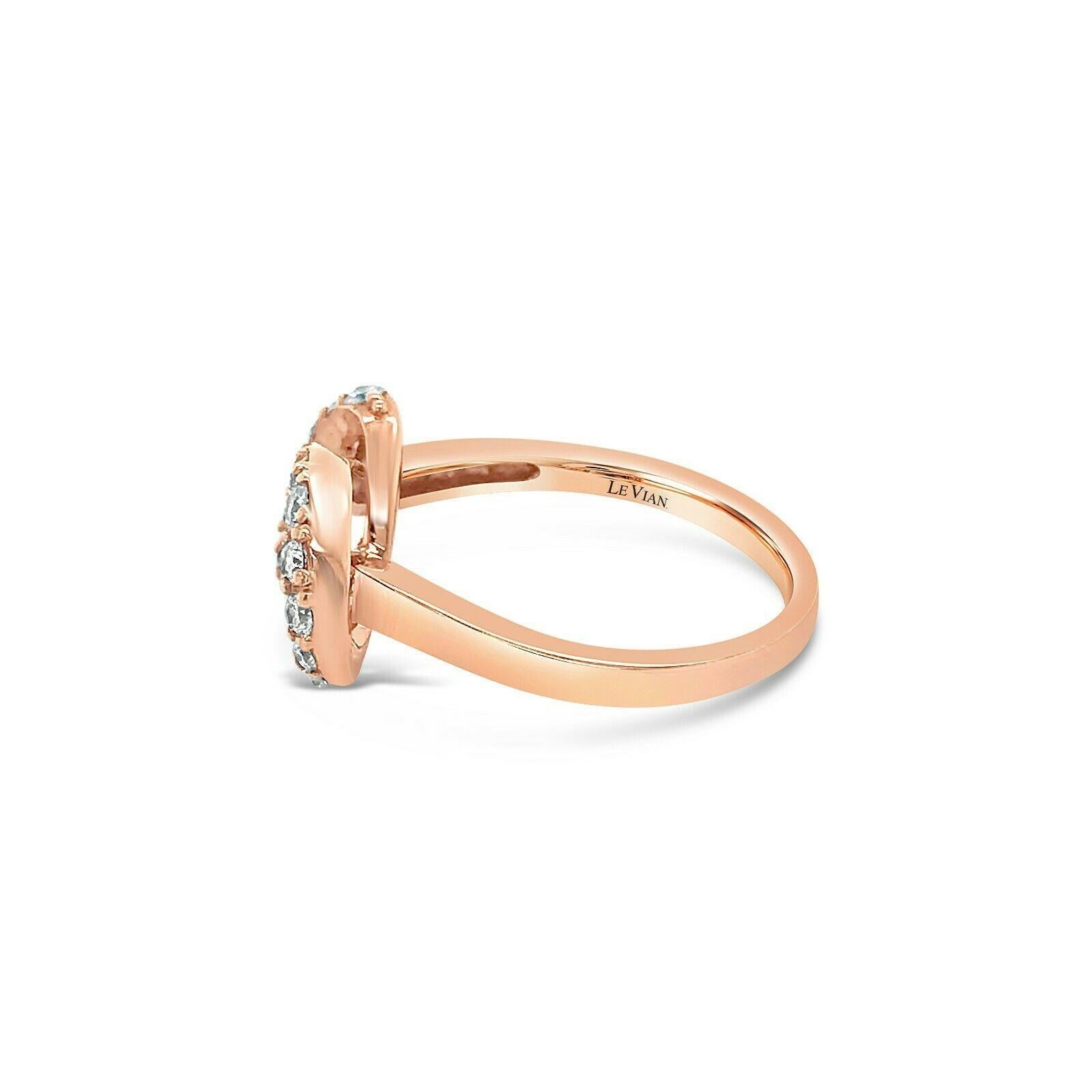 Bague LeVian Vanilla en or rose 14 carats et diamants Neuf - En vente à Great Neck, NY