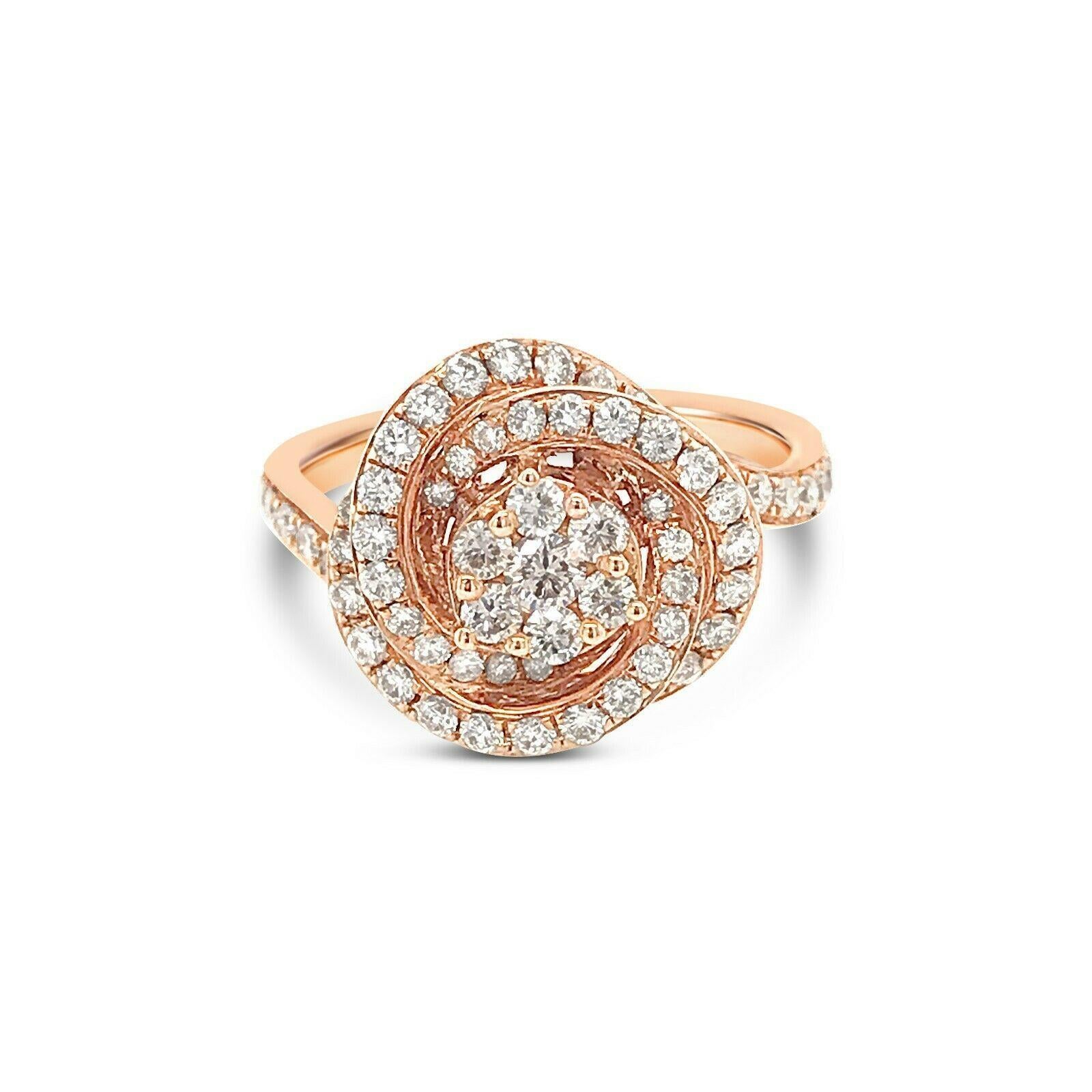 LeVian Ring Vanilla White Diamonds 14K Rose Gold In New Condition For Sale In Great Neck, NY