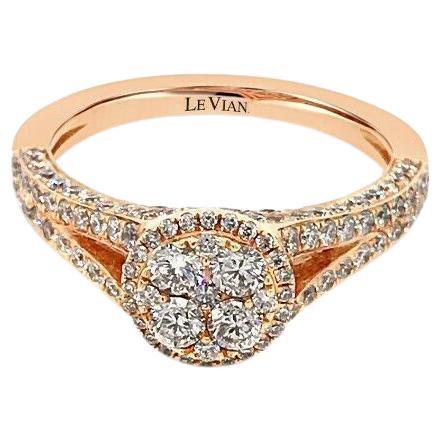 Bague Le Vian en or rose 14 carats et diamants blancs