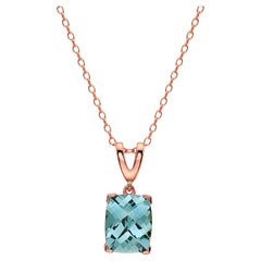 Levian Rose Gold Plated Blue Topaz Gemstone Beautiful Fancy Pendant Necklace