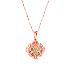 Levian Rose Gold Plated Silver Natural Aquaprase Topaz Classy Cocktail Pendant