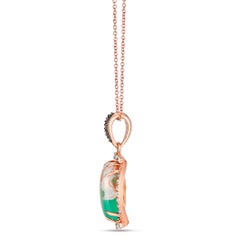 Levian Rose Gold Plated Silver Natural Aquaprase Topaz Smoky Quartz Pendant