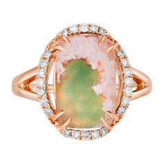 Levian Rose Gold Plated Silver Natural Aquraprase Topaz Beautiful Cocktail Ring