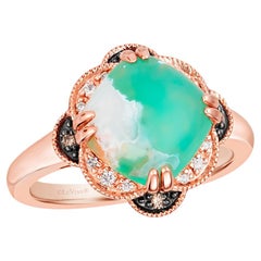 Levian Rose Gold Plated Silver Natural Aquraprase Topaz Cocktail Ring