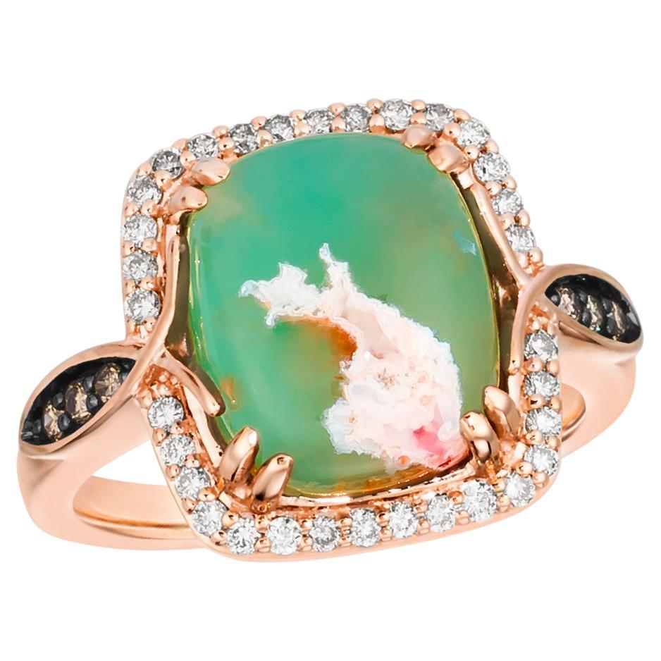 Le Vian Rose Gold Plated Silver Natural Aquraprase Topaz Cocktail Ring For Sale