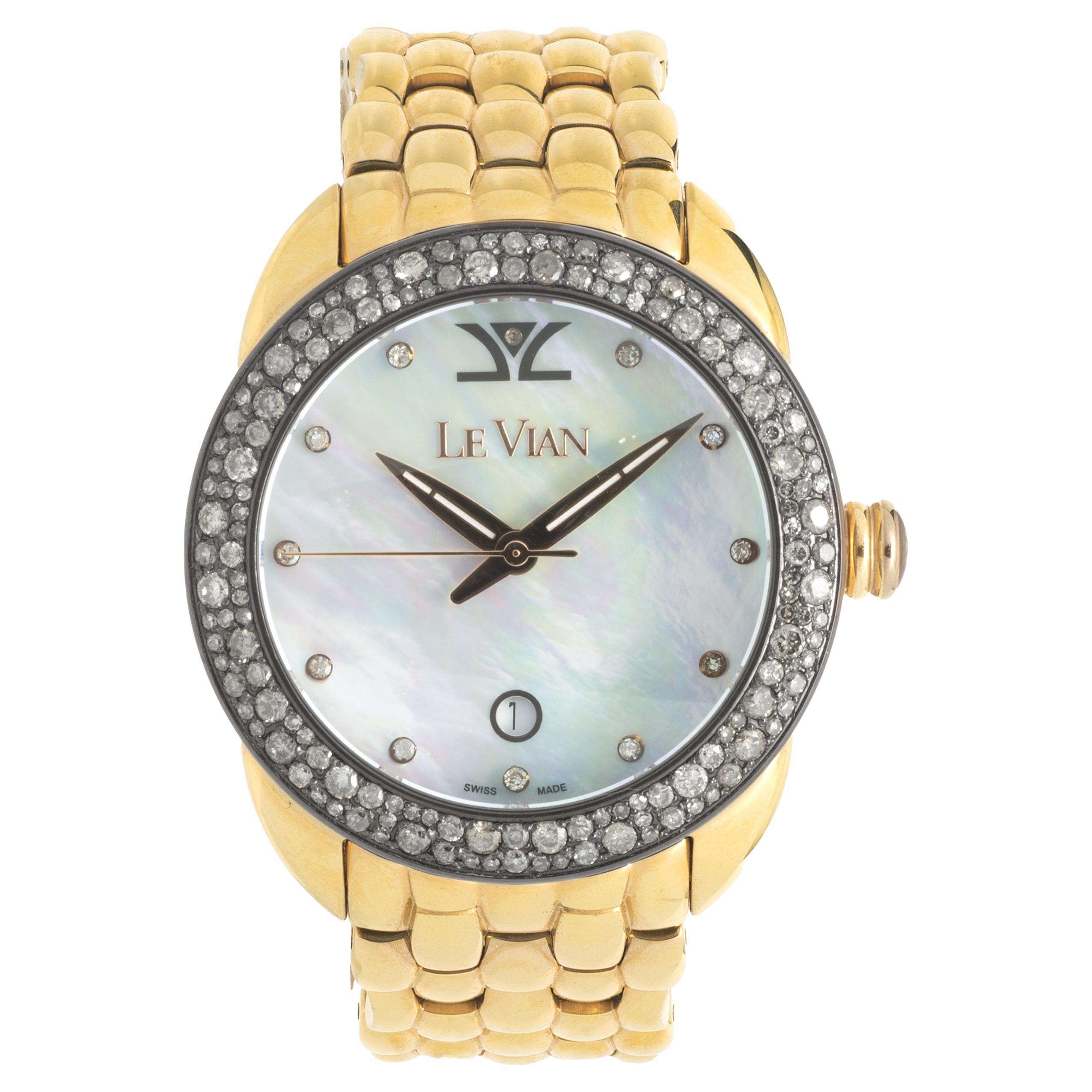 Levian Rose Plated Chocolate Diamond Ladies Watch For Sale