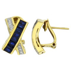 Le Vian Sapphire & Diamond 18K Earrings