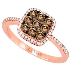 Le Vian Statement Ring Chocolate White Diamond in 14K Rose Gold 5 8cts