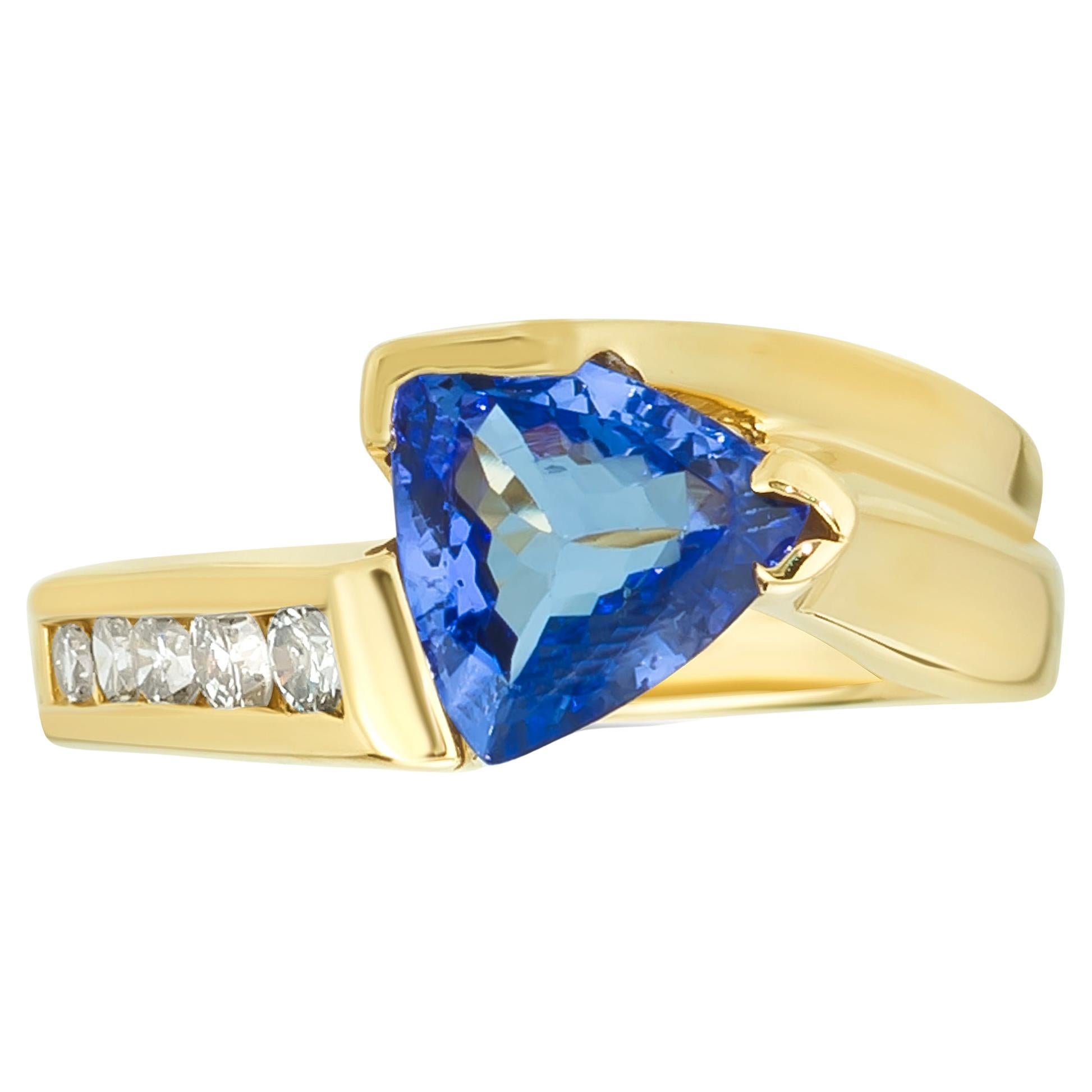 LeVian Tanzanite Ring Blue 1 1/4 Cts Gemstone Cocktail Ring