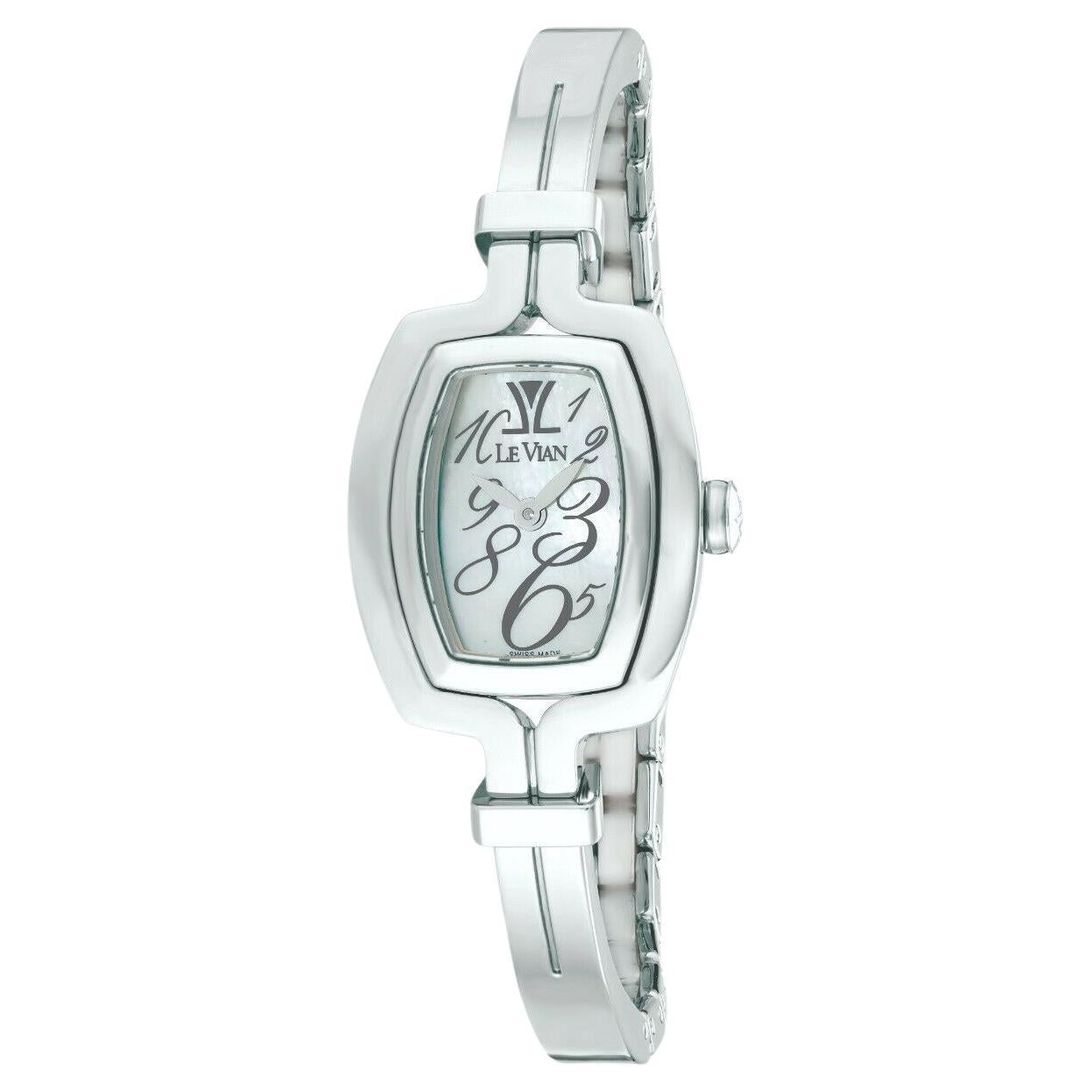 LeVian Time Bangle Watch Stainless Steel For Sale
