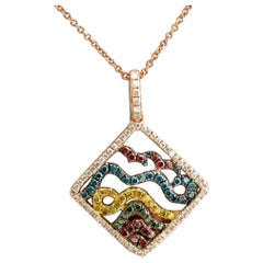 Weißer Diamant-Anhänger aus 14 Karat Roségold von LeVian