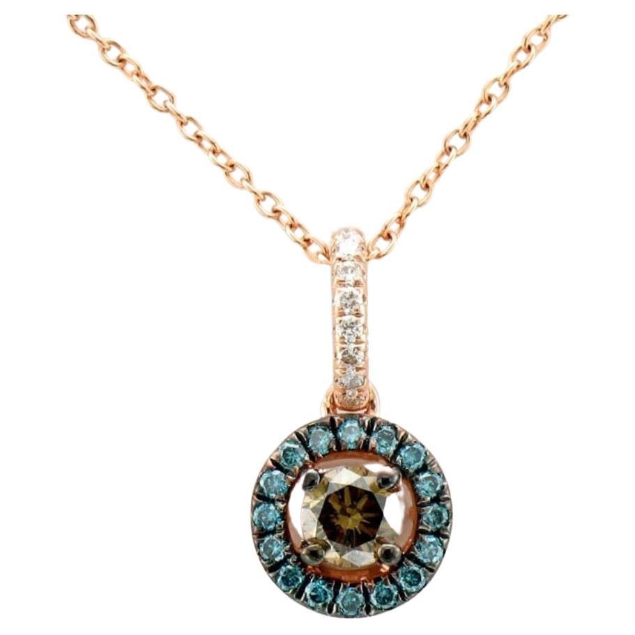 Levian White Diamond Pendant In 14K Rose Gold