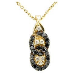 Levian White Diamond Pendant In 14K Yellow Gold