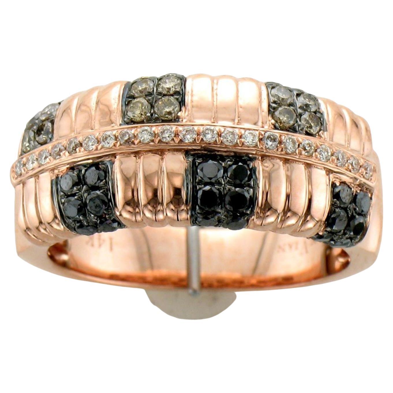 Levian White Diamond Ring in 14K Rose Gold For Sale
