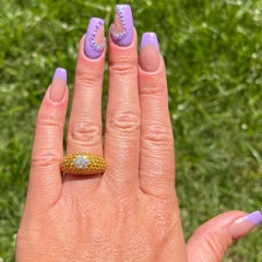 Le Vians Yellow Sapphire and Diamond Dome Ring, 18k Yellow Gold