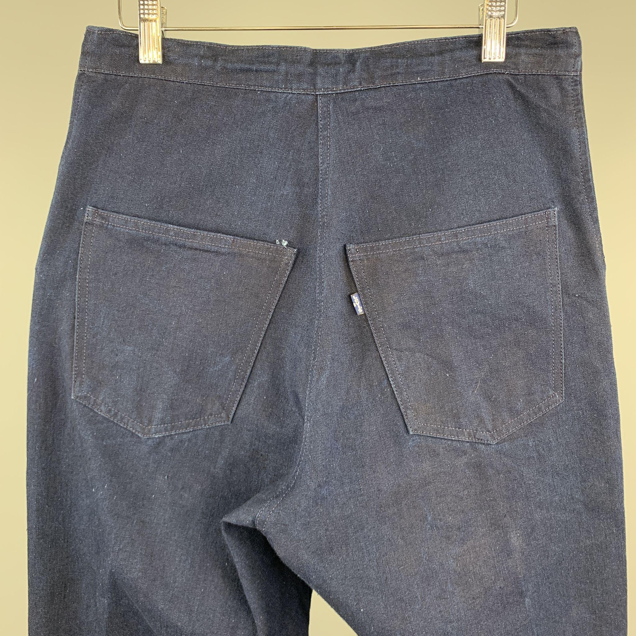 Purple LEVI'S MADE & CRAFTED Size 30 x 28 Indigo Cotton Casual Pants